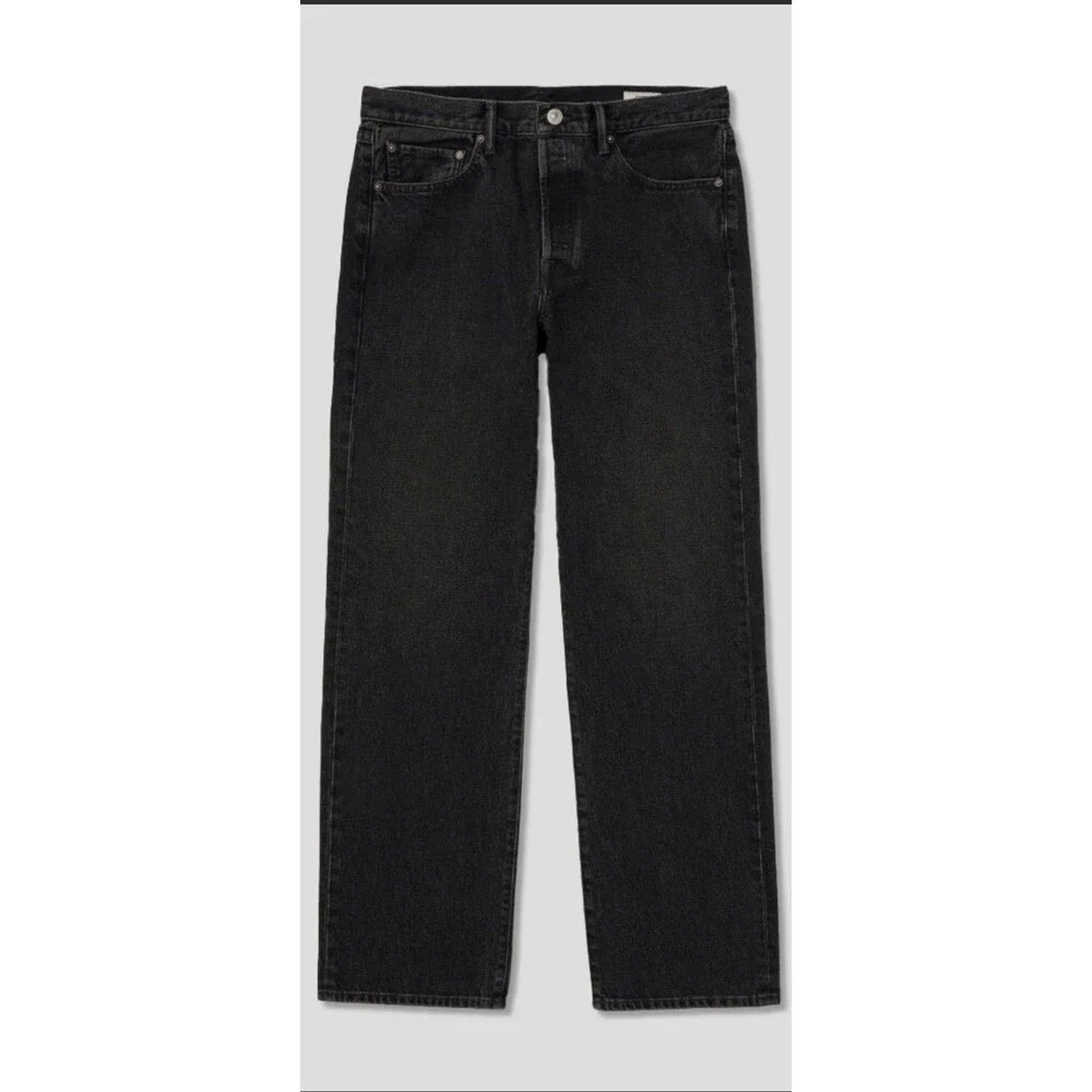 AYR Jeans Mens 34 x 32 The Normie Straight Leg Inky Black Premium Denim NWOT